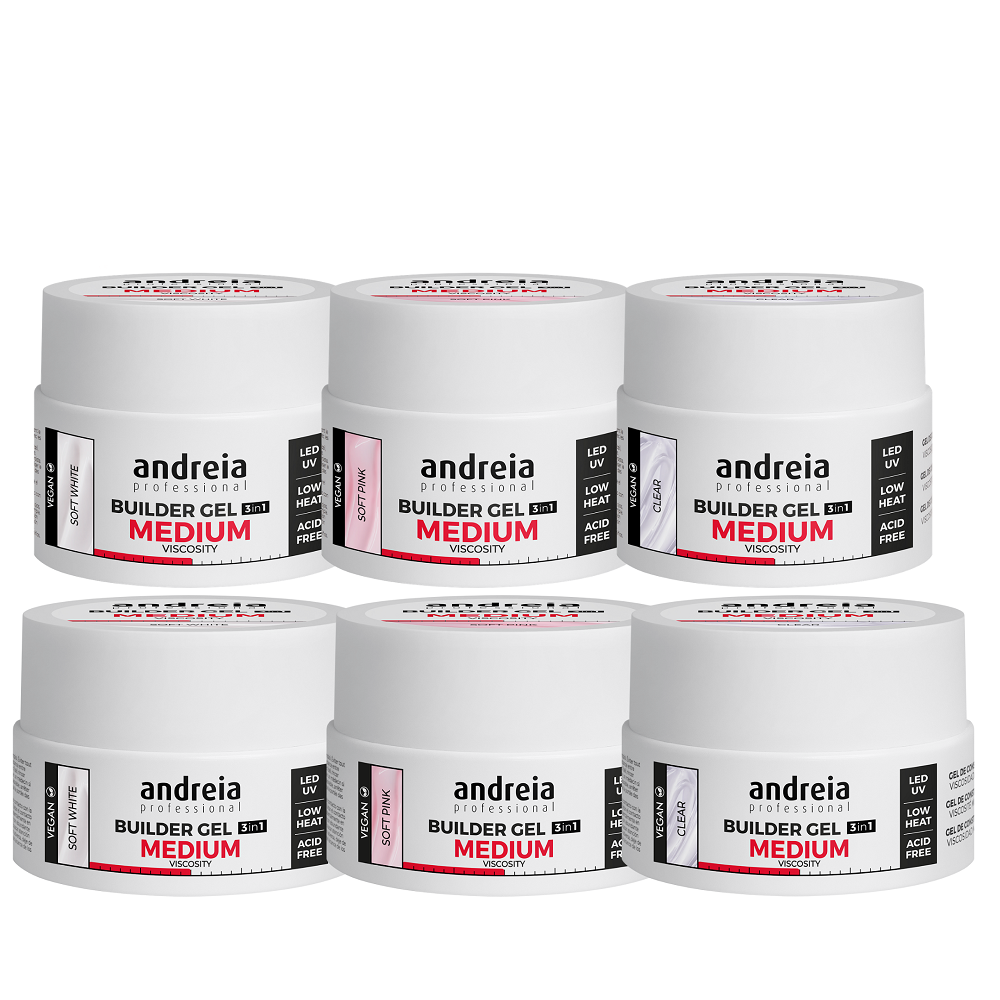Builder Gel 3in1 Medium Viscosity Gel De Constru o Andreia Professional