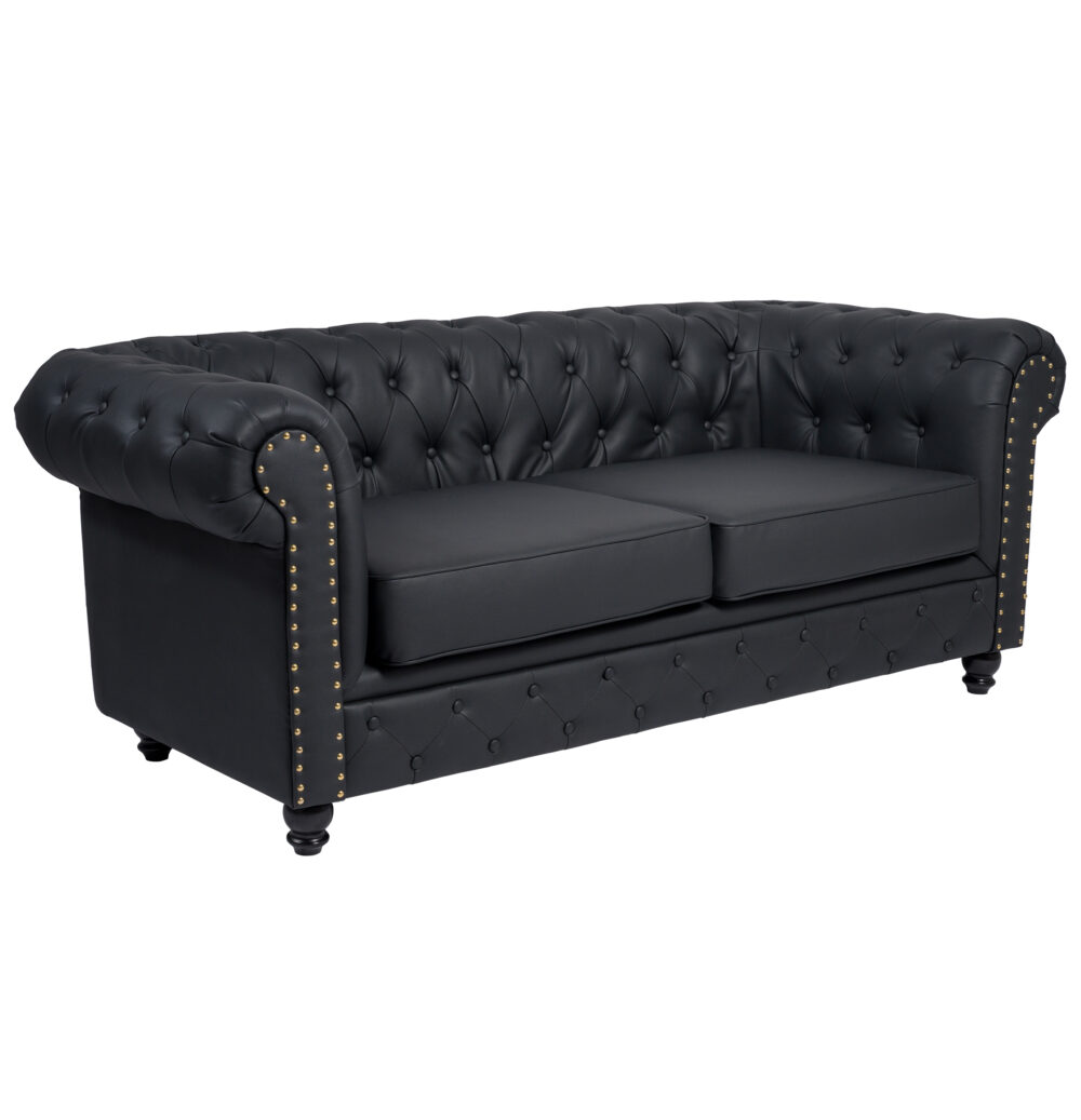 Sofá De Espera Chesterfield Black