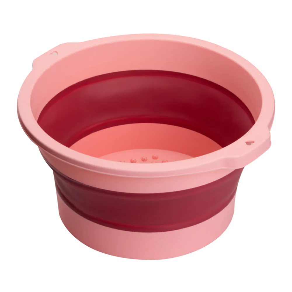 Bacia Dobrável Rosa para Pedicure